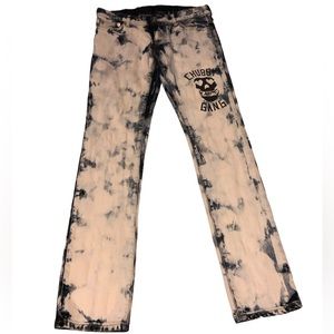 Chubby Gang Tokyo Baby Rockers Acid Wash Low-Rise Straight Jeans Size 30